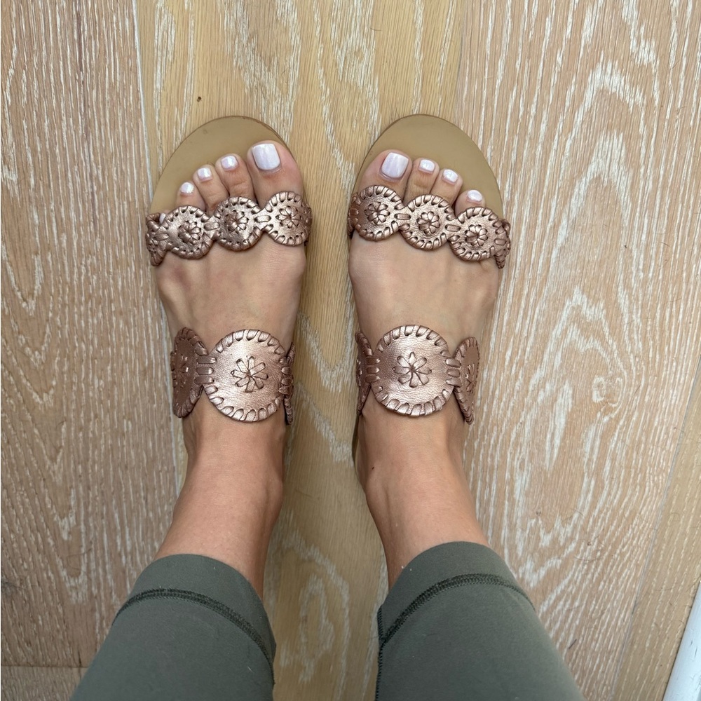 Jack Rogers Lauren Sandals Rose Gold